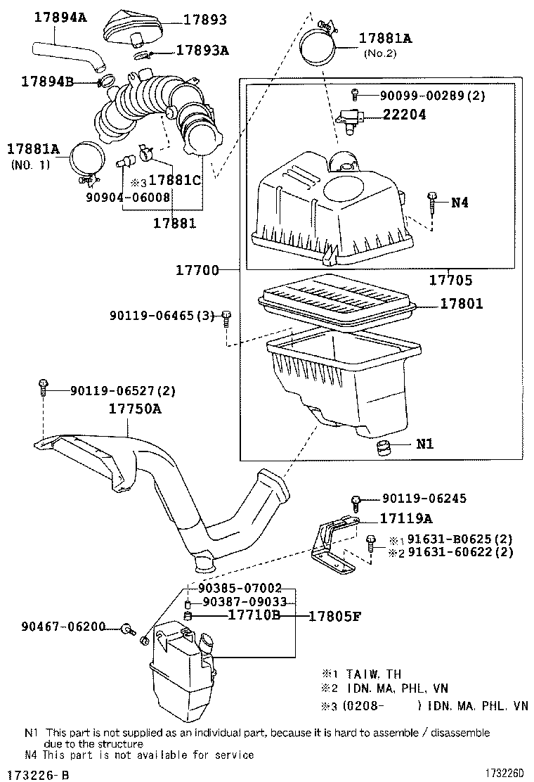  CAMRY |  AIR CLEANER