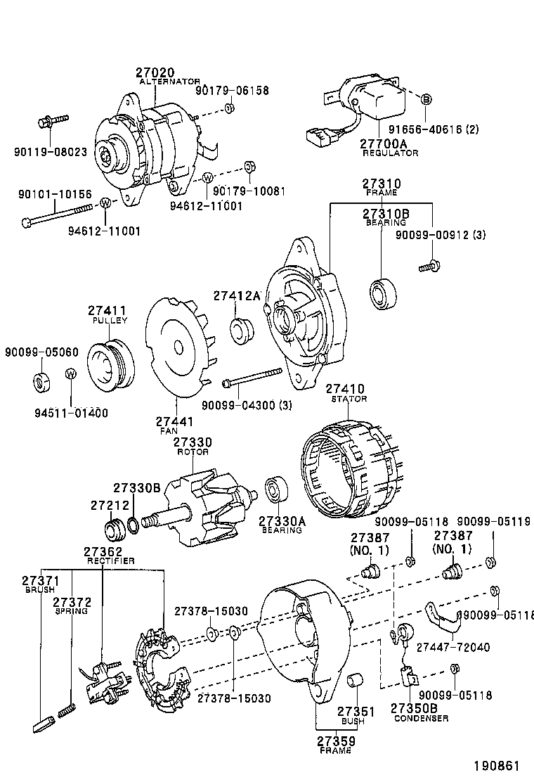  HILUX 2WD |  ALTERNATOR