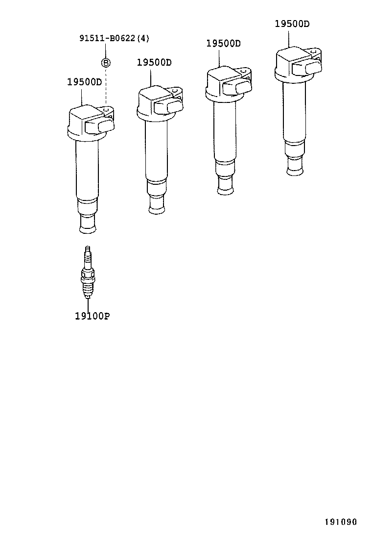  HIACE HIACE S B V |  IGNITION COIL SPARK PLUG