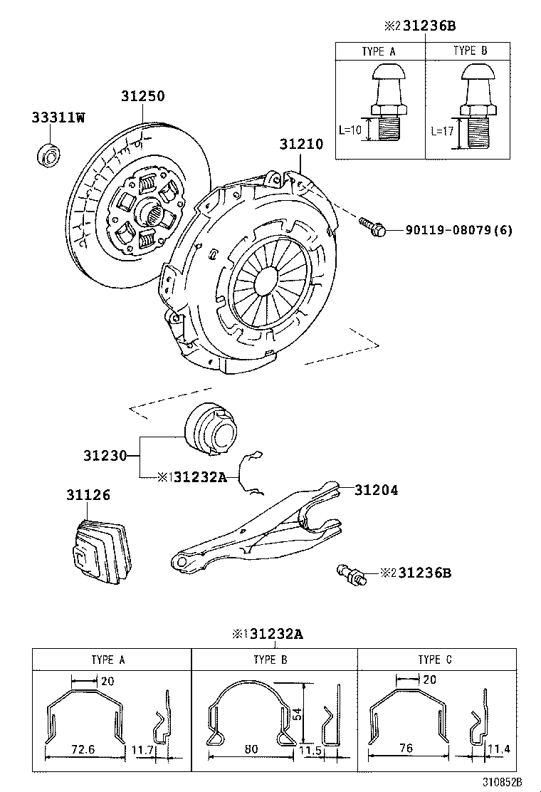  HIACE HIACE S B V |  CLUTCH RELEASE FORK