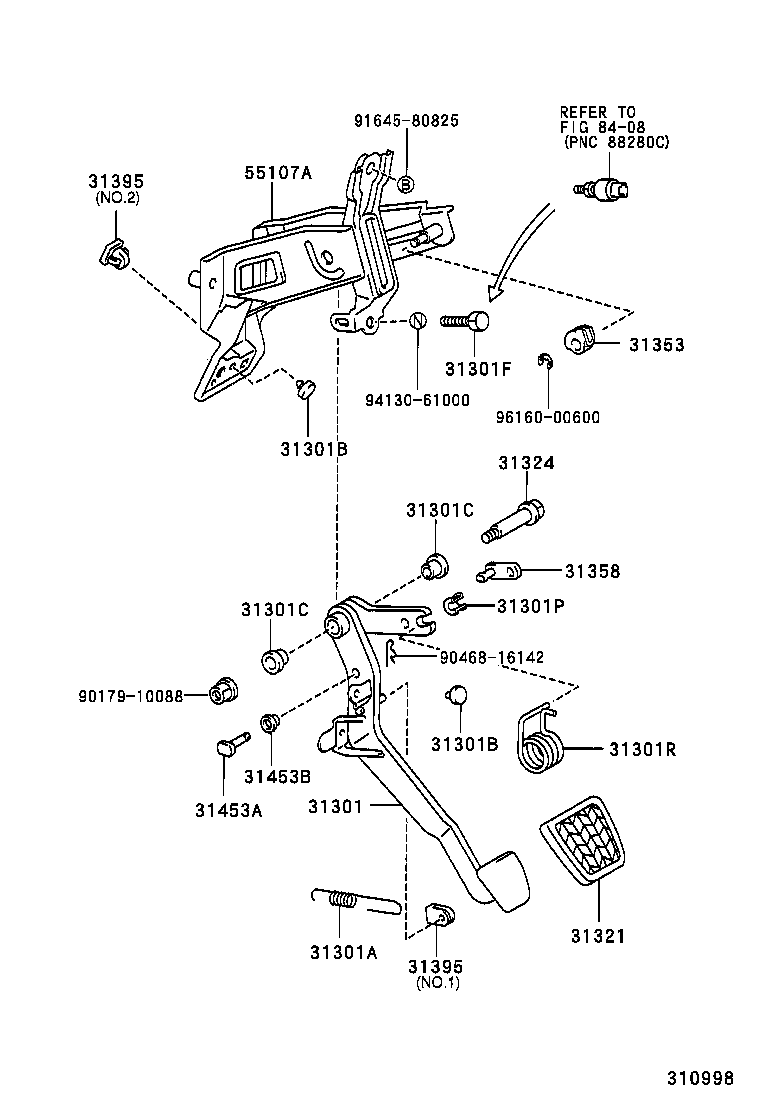  CAMRY |  CLUTCH PEDAL FLEXIBLE HOSE