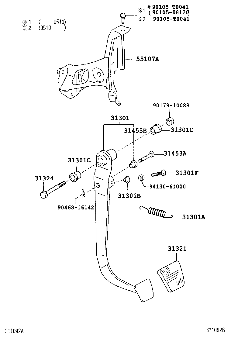  VIOS SOLUNA VIOS |  CLUTCH PEDAL FLEXIBLE HOSE