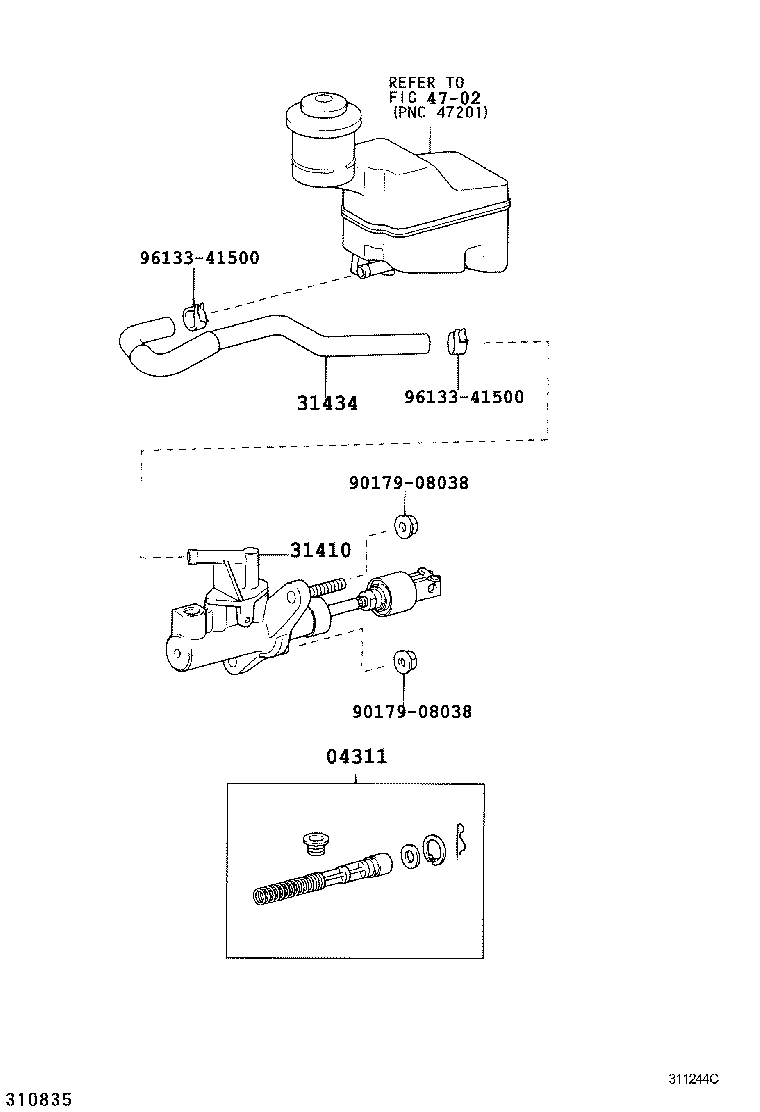  CAMRY |  CLUTCH MASTER CYLINDER