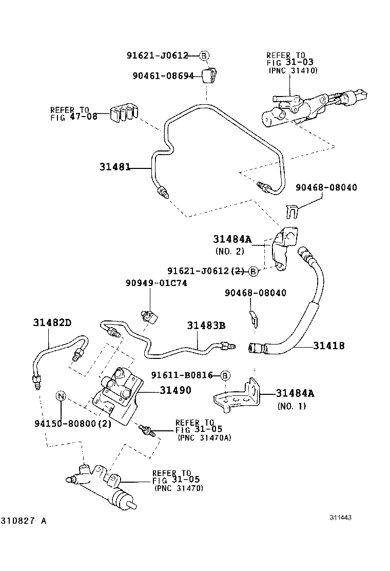  RAV4 |  CLUTCH PEDAL FLEXIBLE HOSE