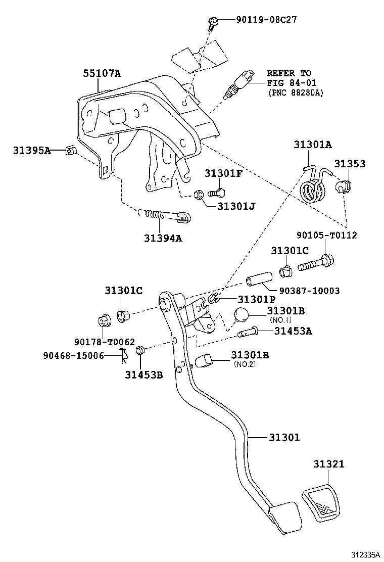  FORTUNER |  CLUTCH PEDAL FLEXIBLE HOSE