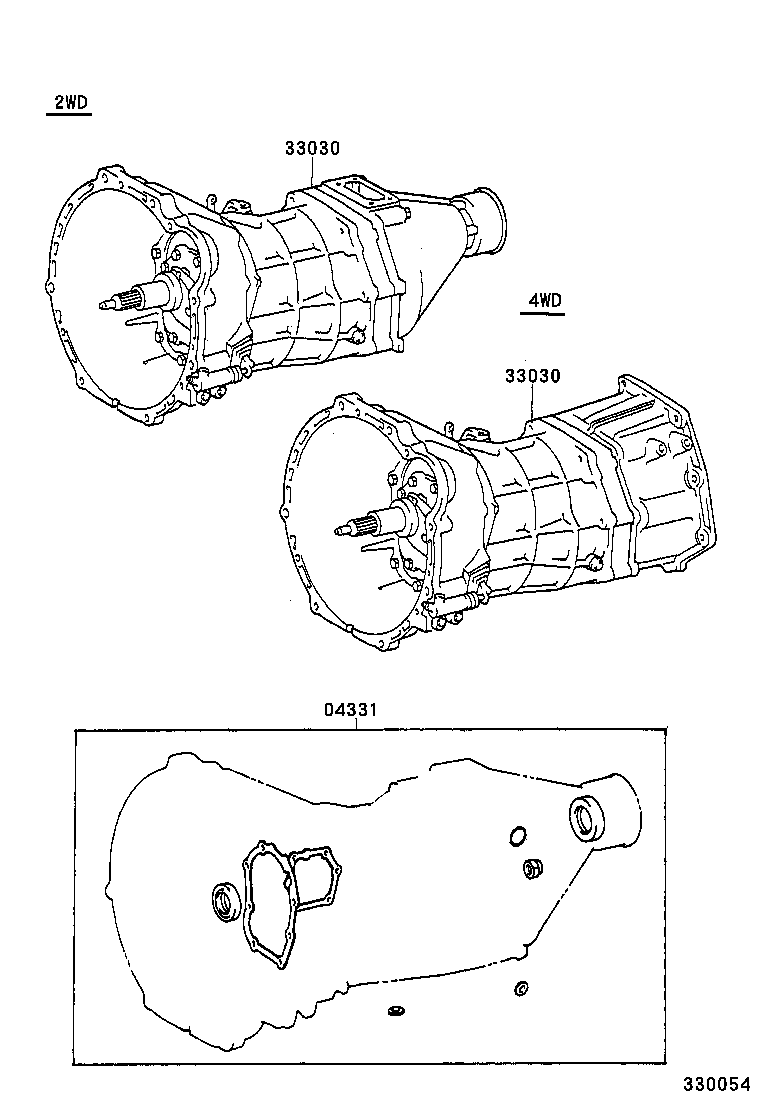  HIACE VAN COMUTER |  TRANSAXLE OR TRANSMISSION ASSY GASKET KIT MTM