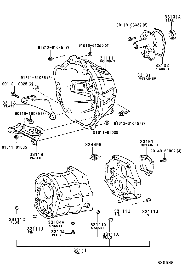  HILUX 4RUNNER |  CLUTCH HOUSING TRANSMISSION CASE MTM