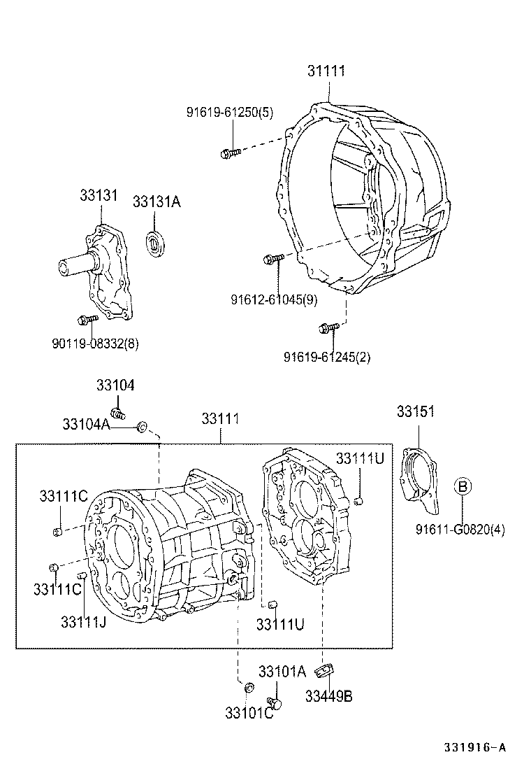  LAND CRUISER PRADO |  CLUTCH HOUSING TRANSMISSION CASE MTM