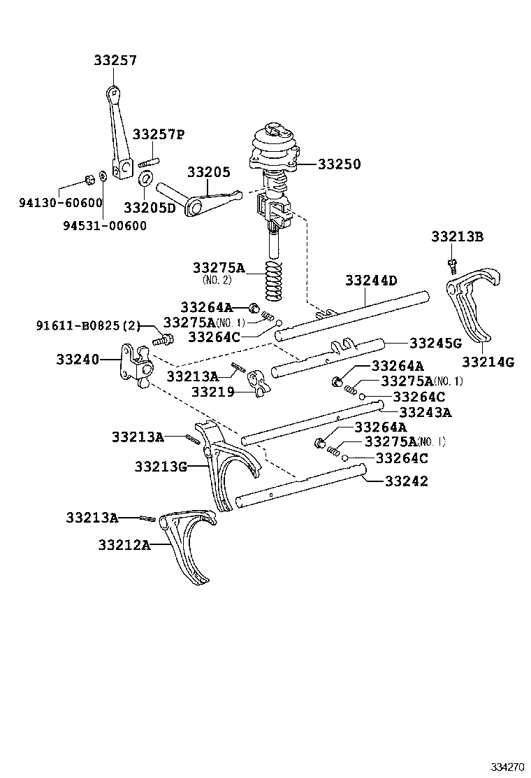  DYNA |  GEAR SHIFT FORK LEVER SHAFT MTM