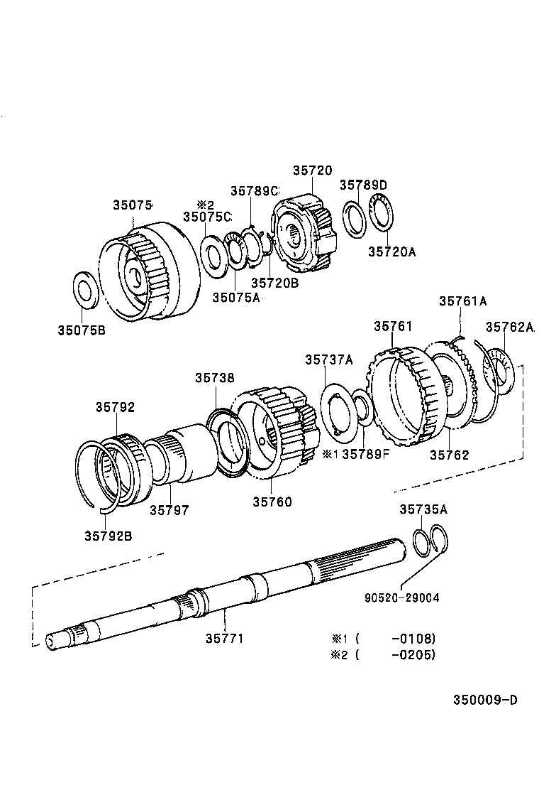  LAND CRUISER 90 |  PLANETARY GEAR REVERSE PISTON COUNTER GEAR ATM