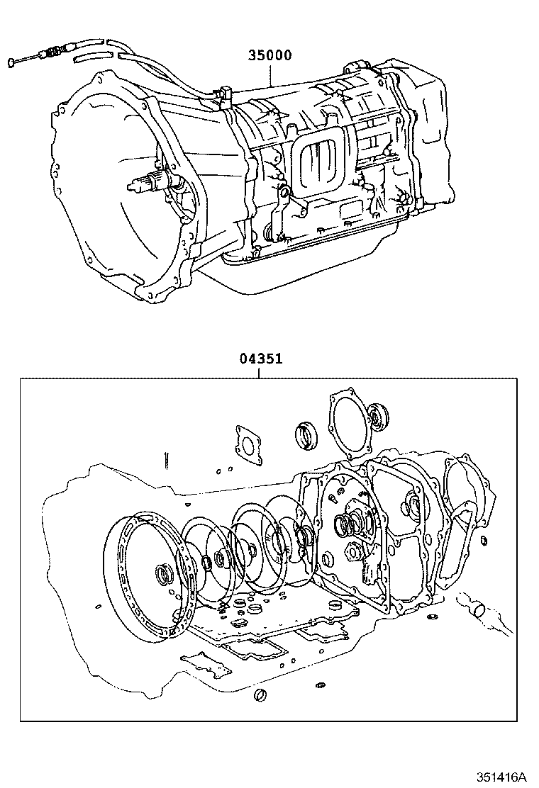  LAND CRUISER 90 |  TRANSAXLE OR TRANSMISSION ASSY GASKET KIT ATM