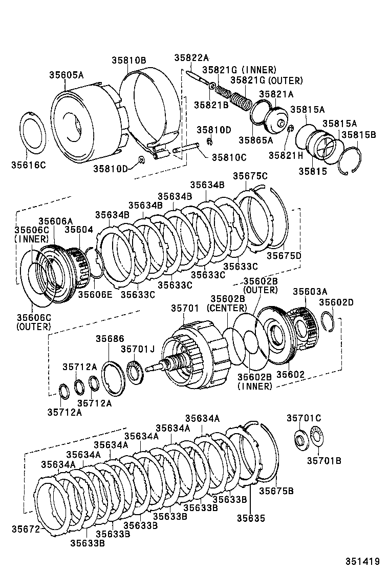  LAND CRUISER 90 |  BRAKE BAND MULTIPLE DISC CLUTCH ATM