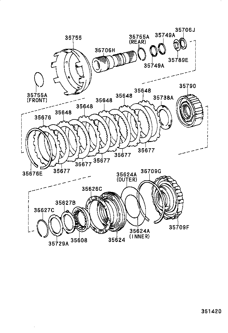  LAND CRUISER 90 |  CENTER SUPPORT PLANETARY SUN GEAR ATM