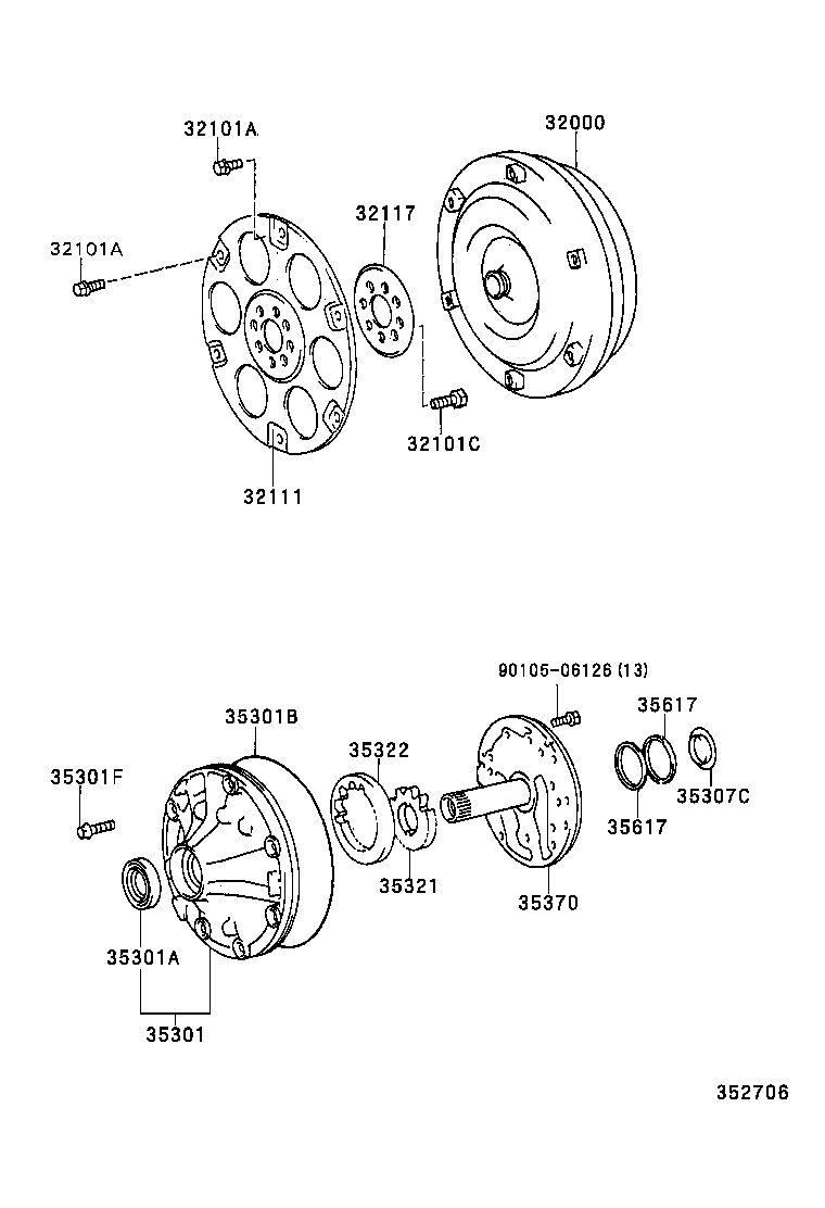  LAND CRUISER PRADO |  TORQUE CONVERTER FRONT OIL PUMP CHAIN ATM