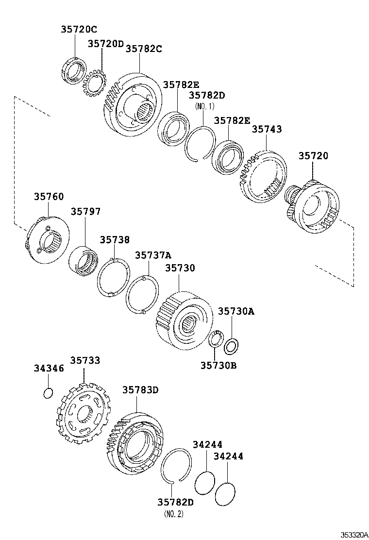  CAMRY |  PLANETARY GEAR REVERSE PISTON COUNTER GEAR ATM