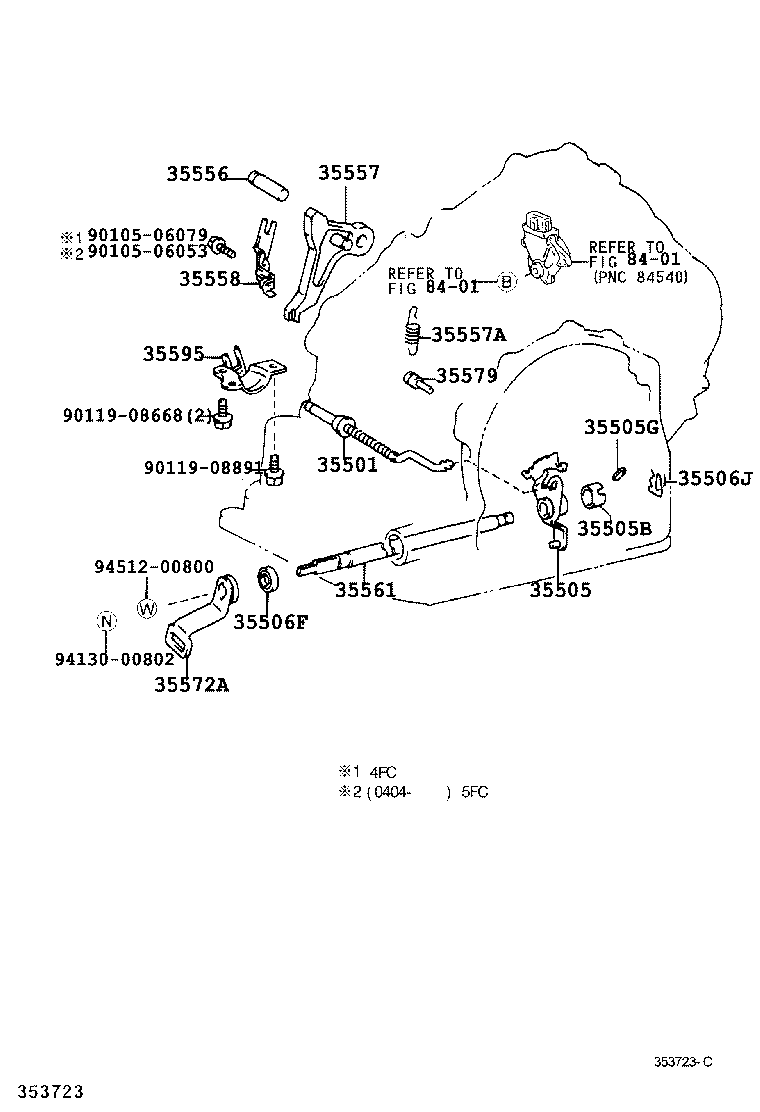  CAMRY |  THROTTLE LINK VALVE LEVER ATM