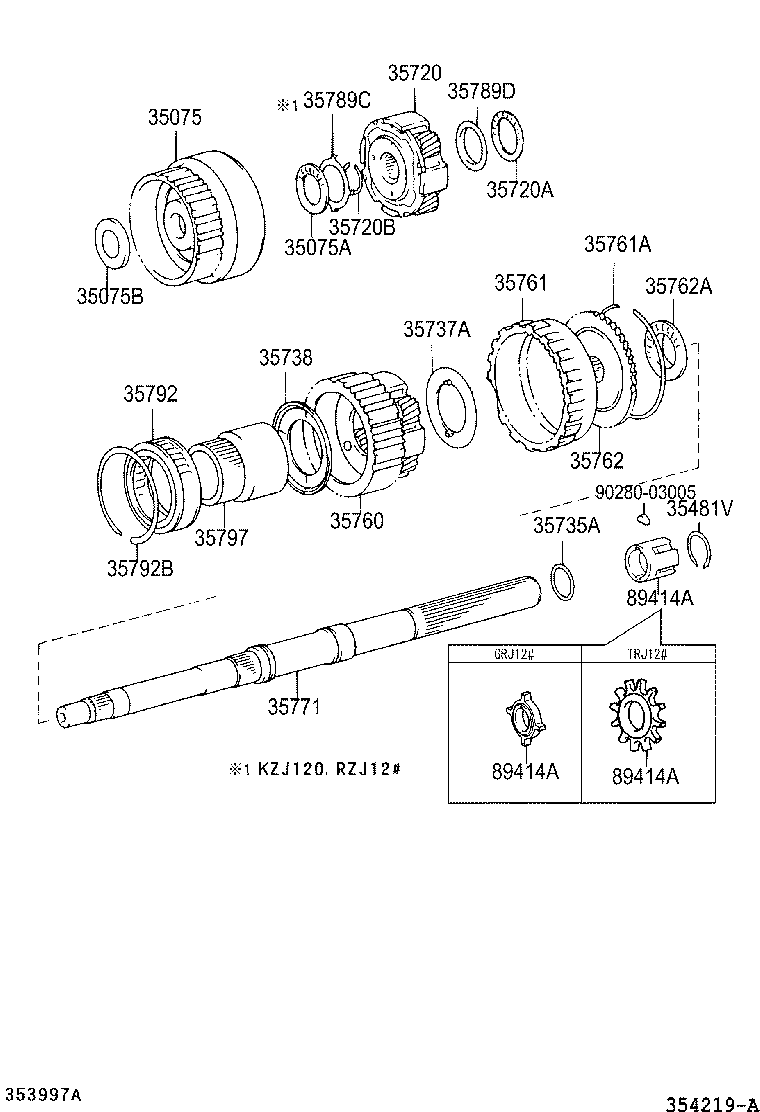  LAND CRUISER PRADO |  PLANETARY GEAR REVERSE PISTON COUNTER GEAR ATM