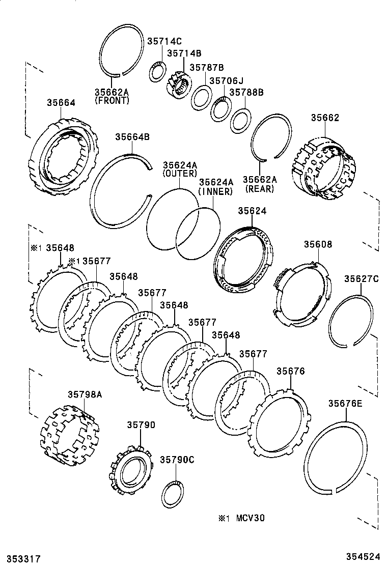  CAMRY |  CENTER SUPPORT PLANETARY SUN GEAR ATM