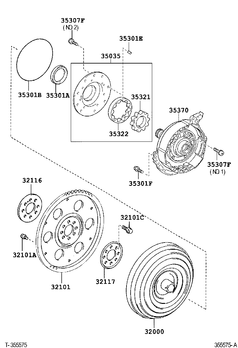  AVALON |  TORQUE CONVERTER FRONT OIL PUMP CHAIN ATM