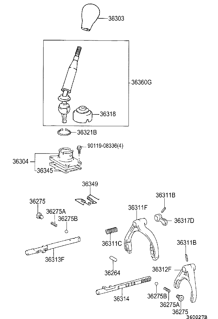  LAND CRUISER 90 |  TRANSFER LEVER SHIFT ROD