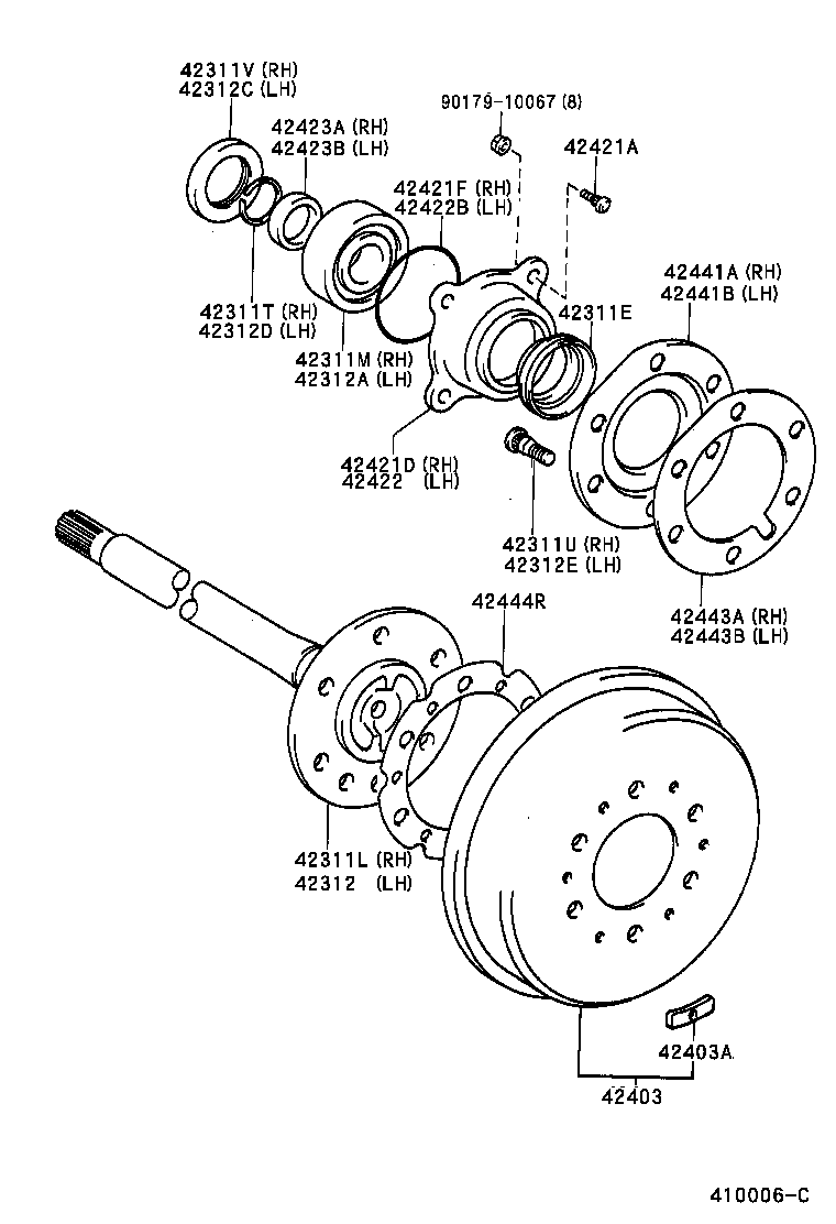  LAND CRUISER 90 |  REAR AXLE SHAFT HUB