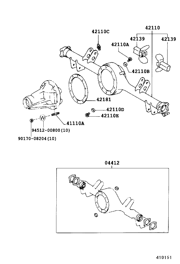  TOWNACE LITEACE |  REAR AXLE HOUSING DIFFERENTIAL