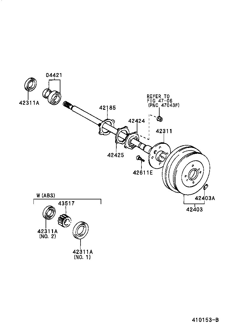  TOWNACE LITEACE |  REAR AXLE SHAFT HUB