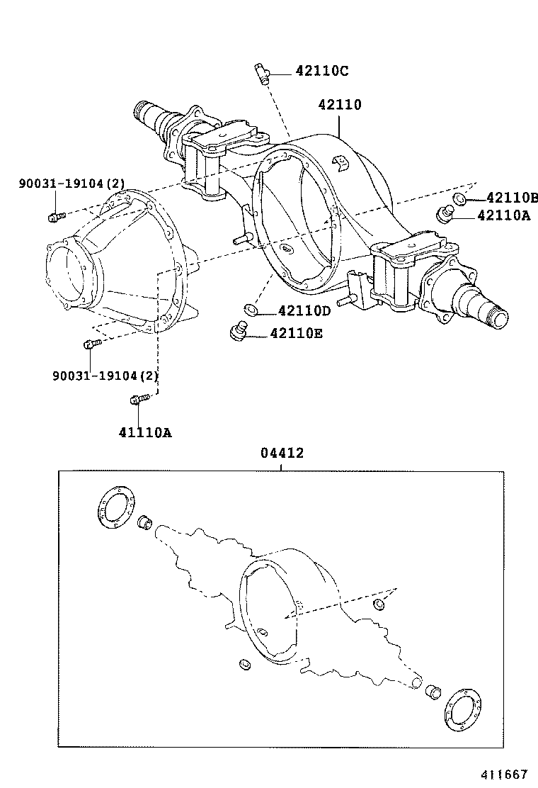  DYNA |  REAR AXLE HOUSING DIFFERENTIAL