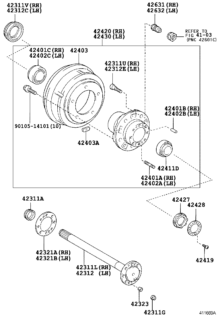  DYNA |  REAR AXLE SHAFT HUB