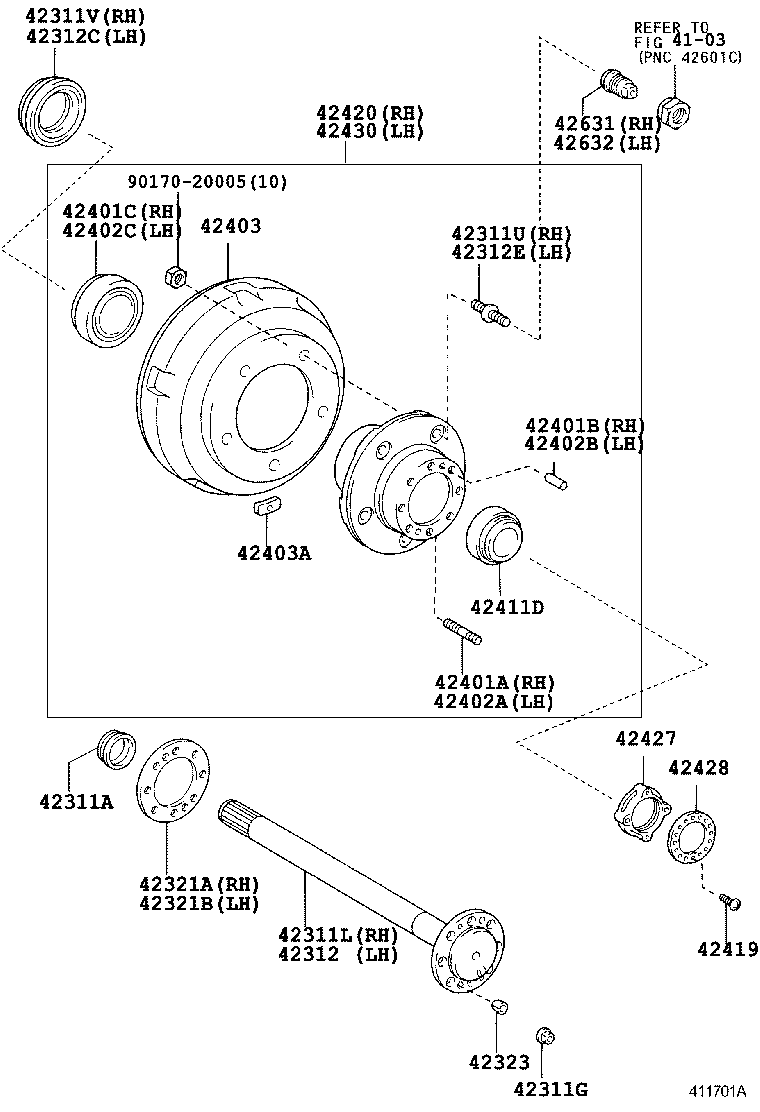  DYNA |  REAR AXLE SHAFT HUB