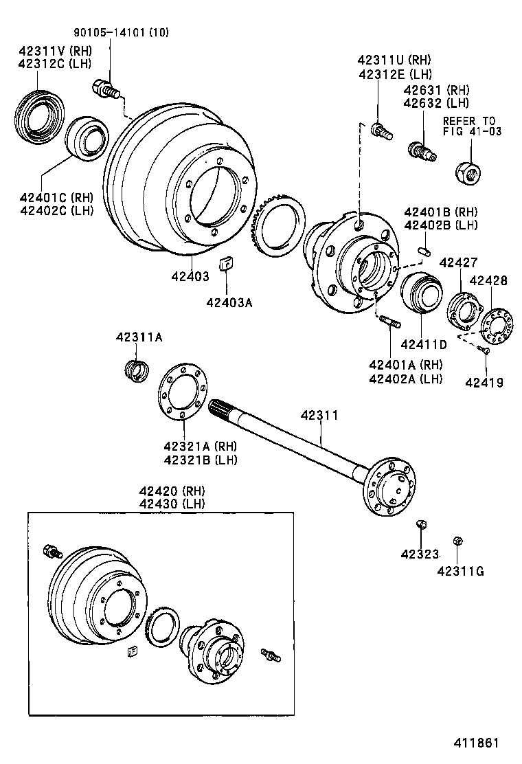  DYNA |  REAR AXLE SHAFT HUB