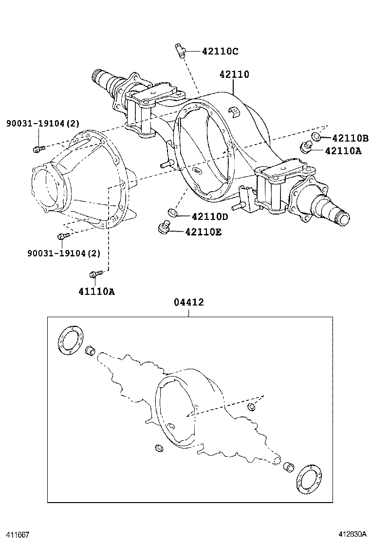  DYNA |  REAR AXLE HOUSING DIFFERENTIAL