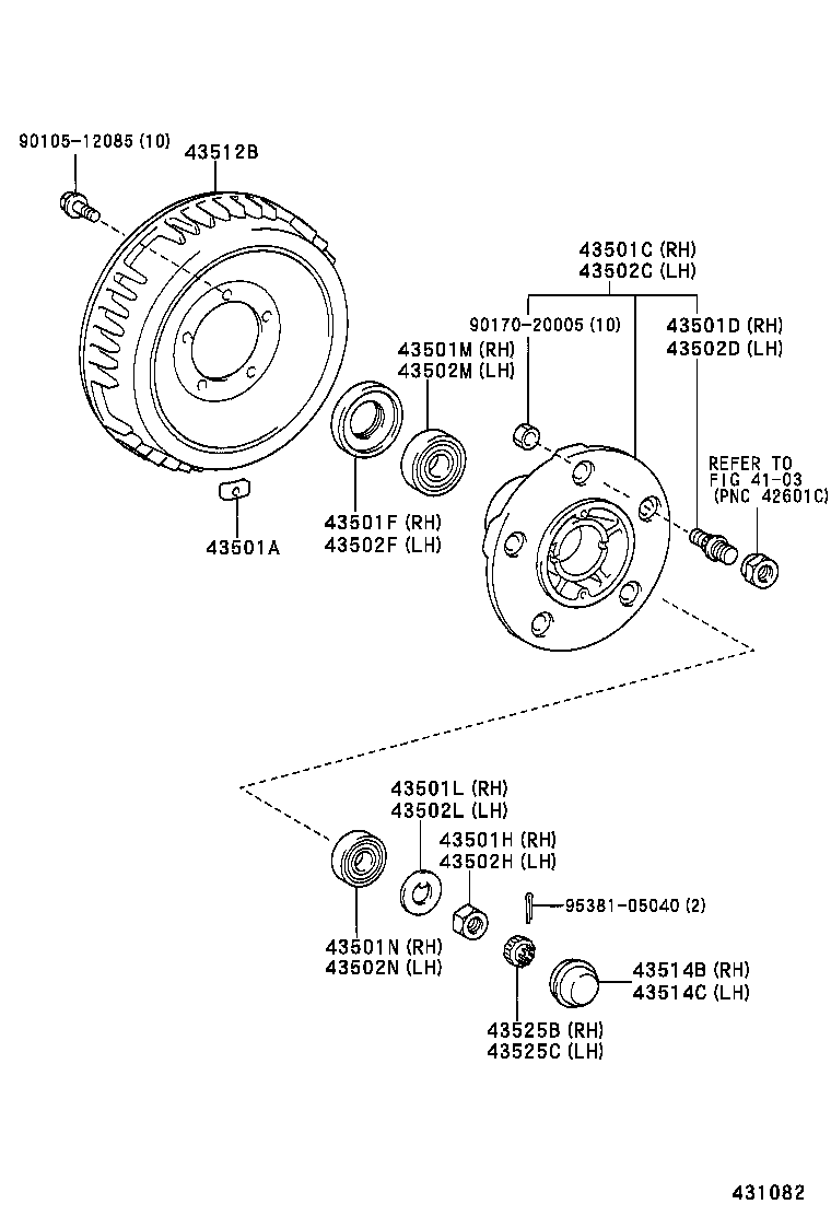  DYNA |  FRONT AXLE HUB