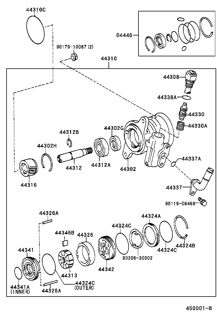  LAND CRUISER 90 |  VANE PUMP RESERVOIR POWER STEERING