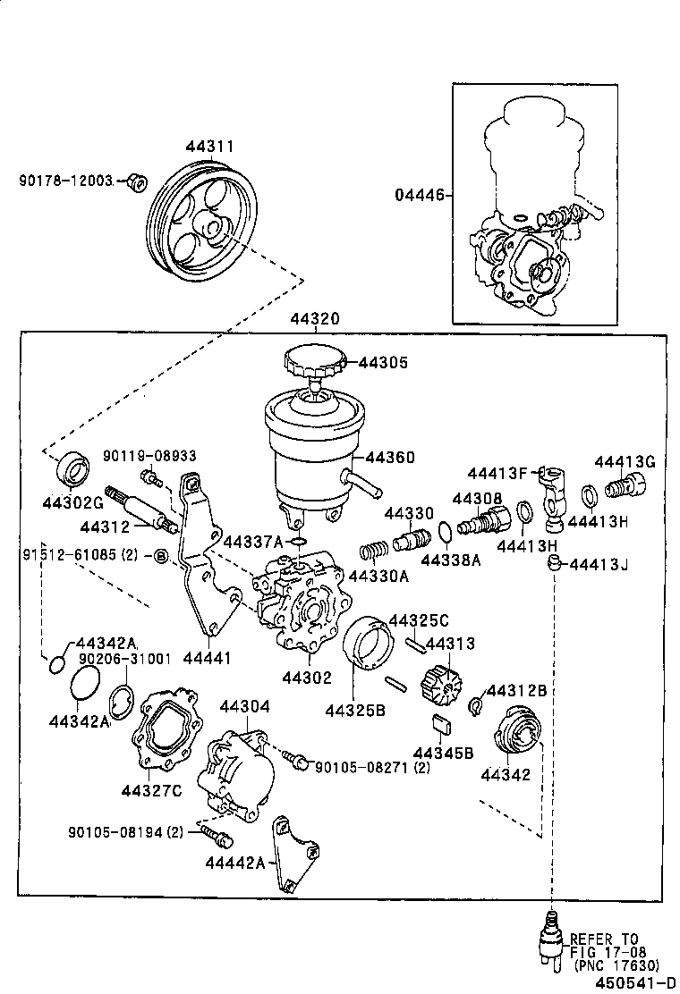  COROLLA |  VANE PUMP RESERVOIR POWER STEERING