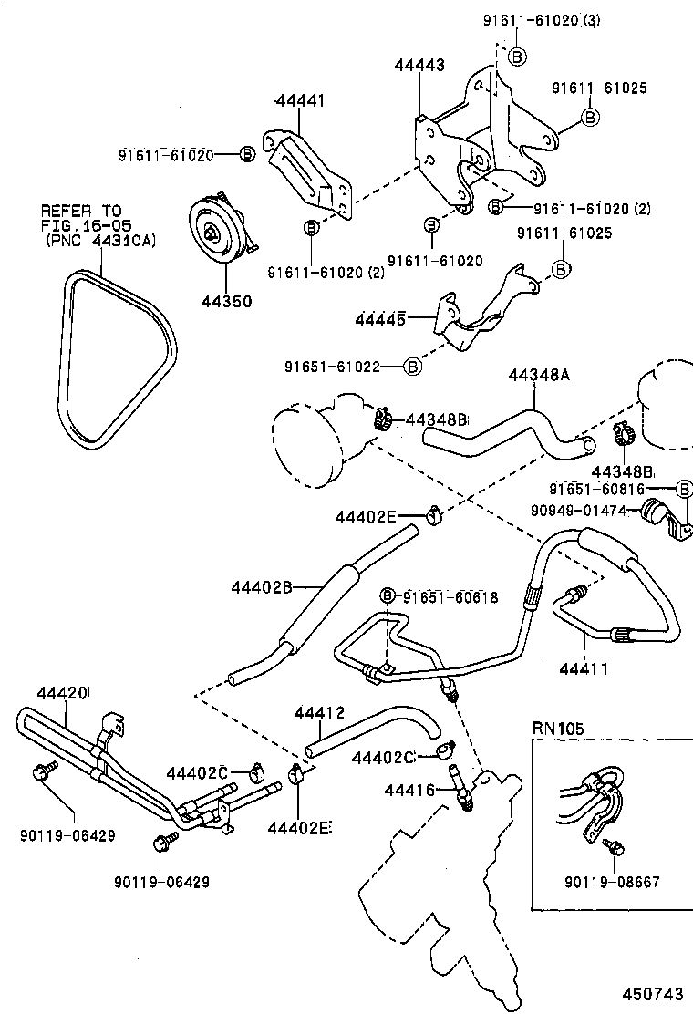  HILUX 4RUNNER |  POWER STEERING TUBE