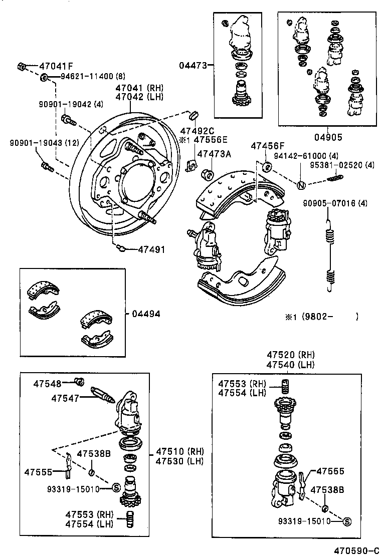  DYNA 200 |  FRONT DRUM BRAKE WHEEL CYLINDER BACKING PLATE