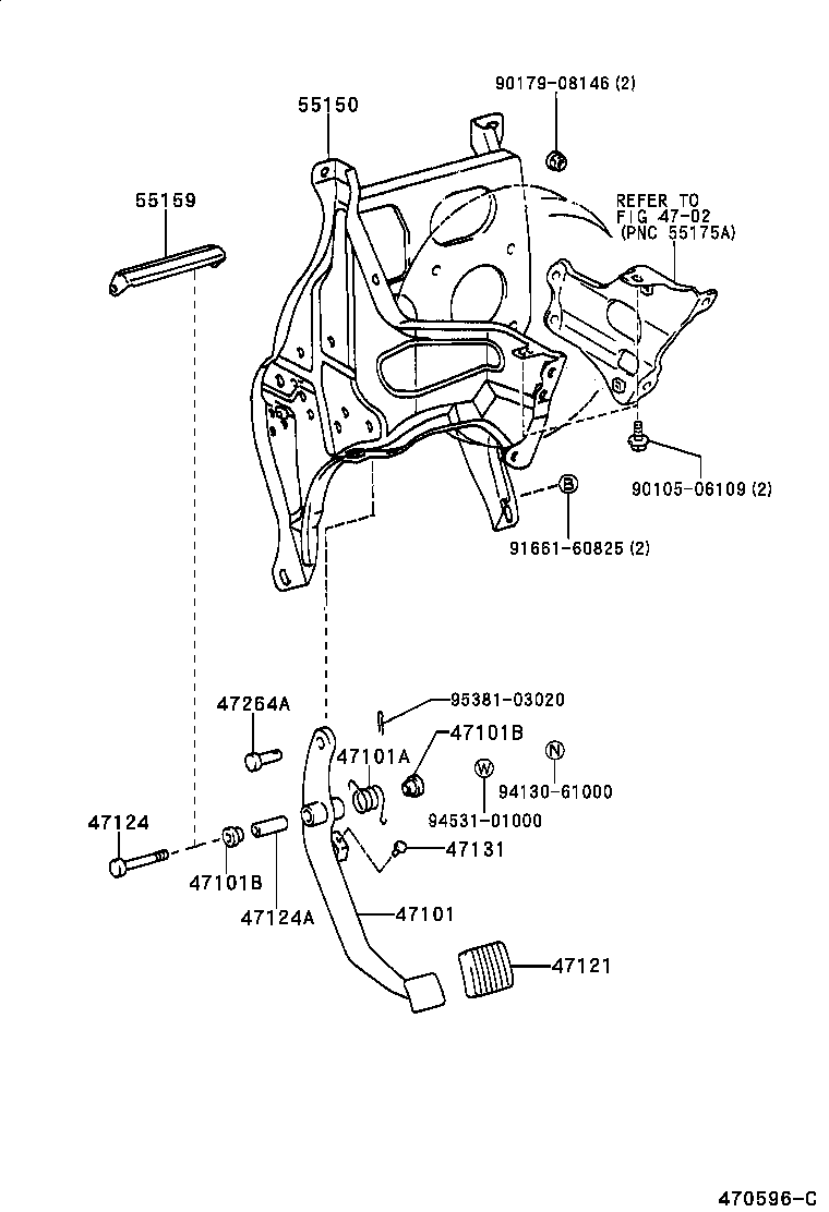  DYNA 200 |  BRAKE PEDAL BRACKET