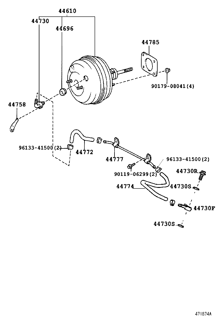  CROWN |  BRAKE BOOSTER VACUUM TUBE