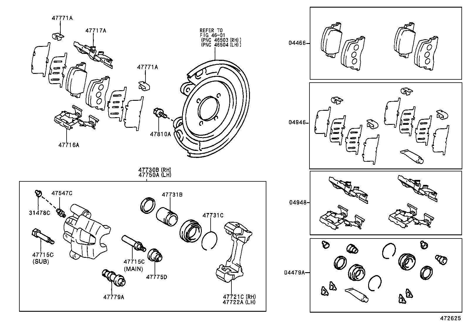  CAMRY |  REAR DISC BRAKE CALIPER DUST COVER