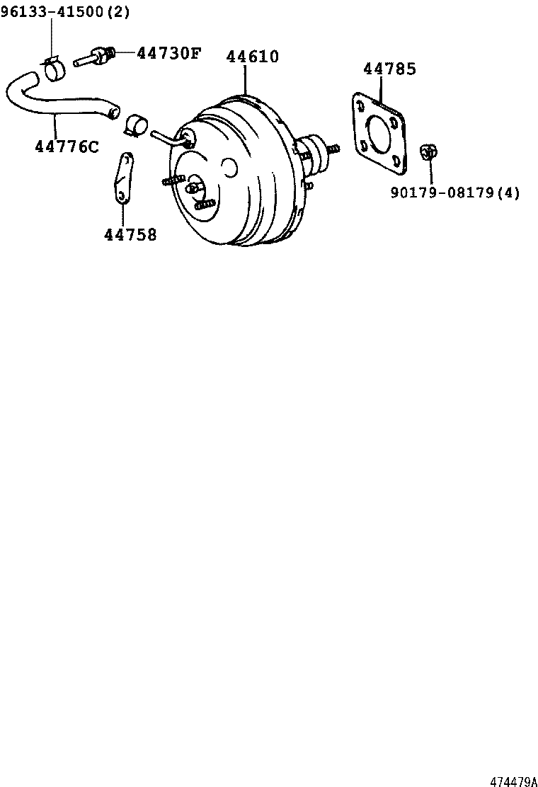  HIACE HIACE S B V |  BRAKE BOOSTER VACUUM TUBE