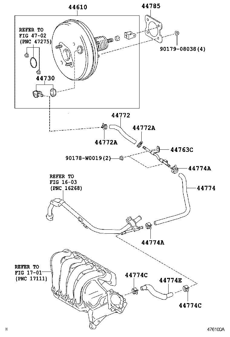  AURIS UKP |  BRAKE BOOSTER VACUUM TUBE