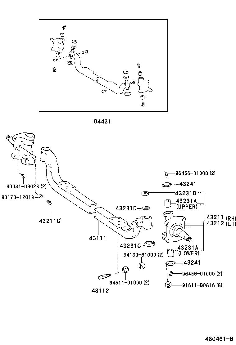  DYNA 200 |  FRONT AXLE ARM STEERING KNUCKLE