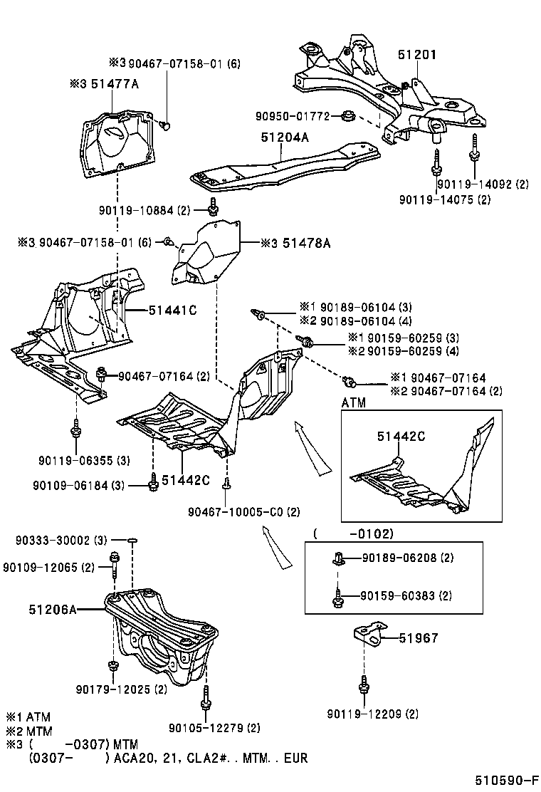  RAV4 |  SUSPENSION CROSSMEMBER UNDER COVER