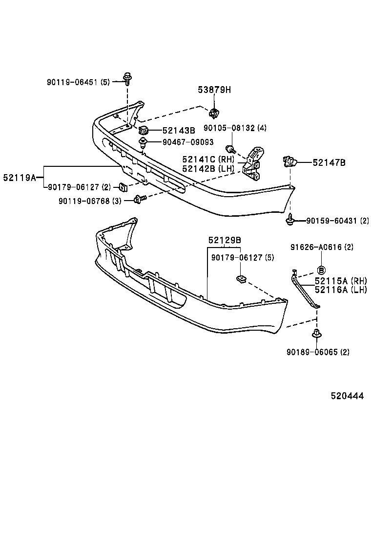  COROLLA |  FRONT BUMPER BUMPER STAY