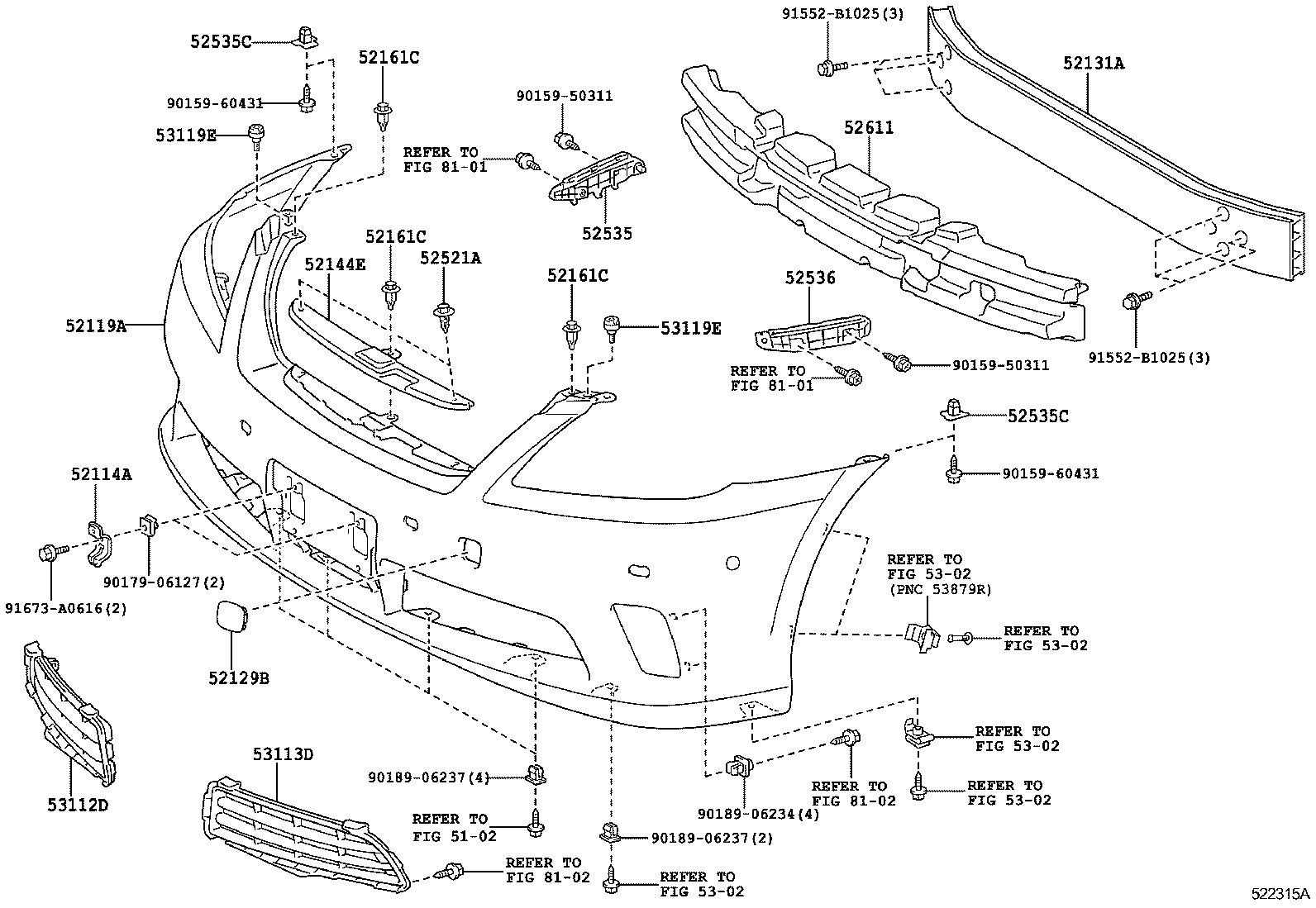  CROWN |  FRONT BUMPER BUMPER STAY