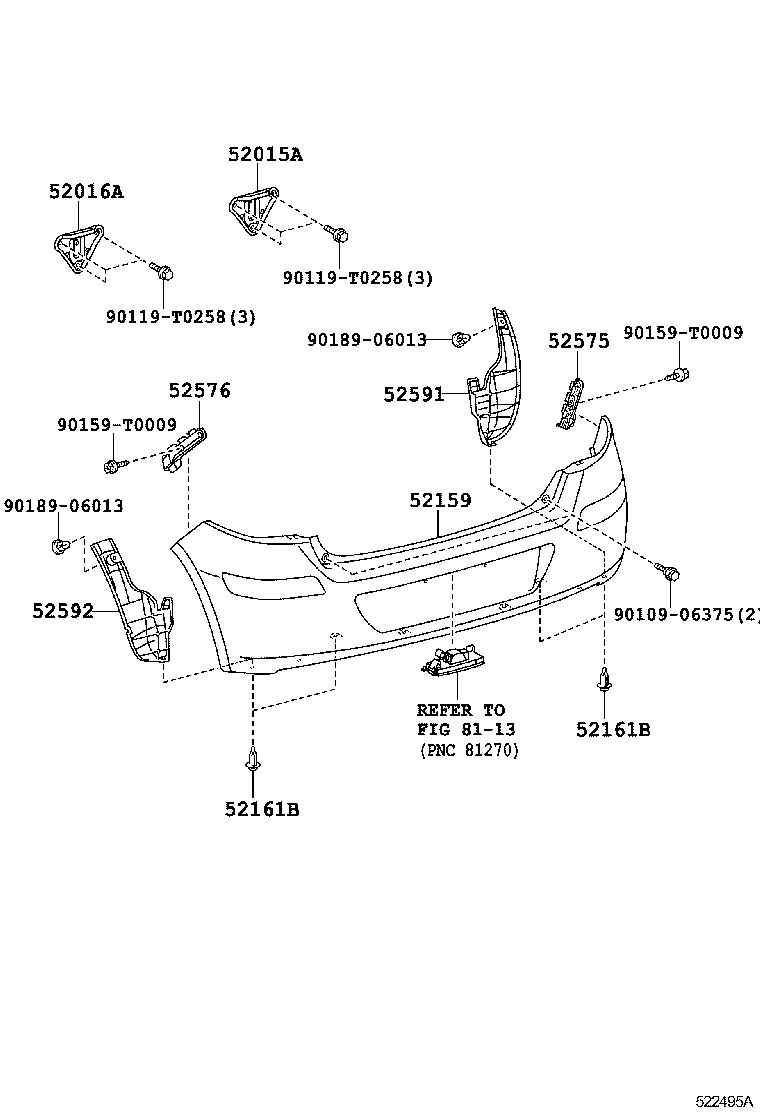  YARIS ASIA |  REAR BUMPER BUMPER STAY