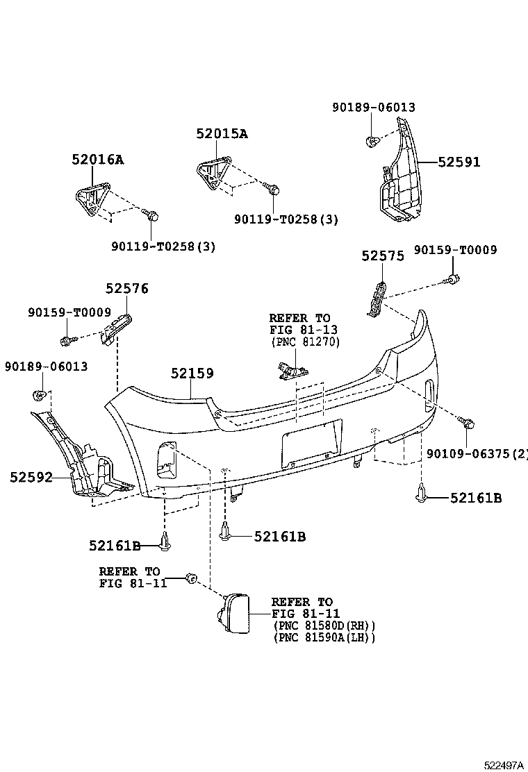 YARIS ASIA |  REAR BUMPER BUMPER STAY