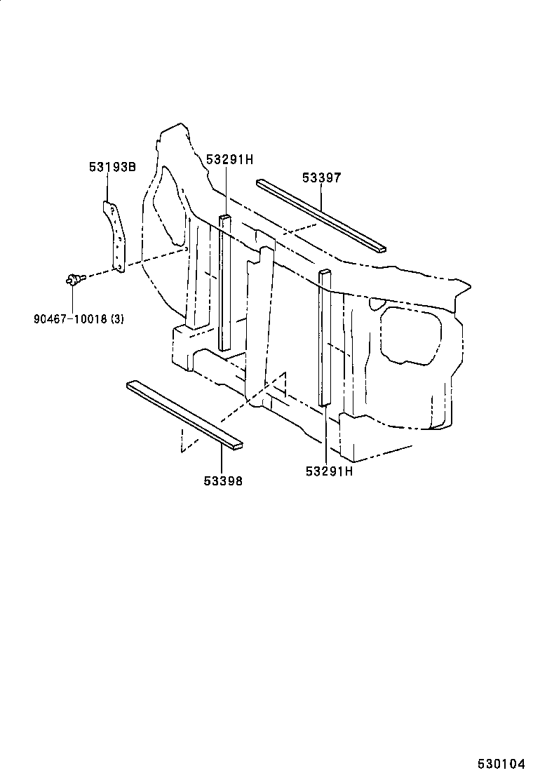  TOWNACE LITEACE |  RADIATOR SUPPORT WIND GUIDE