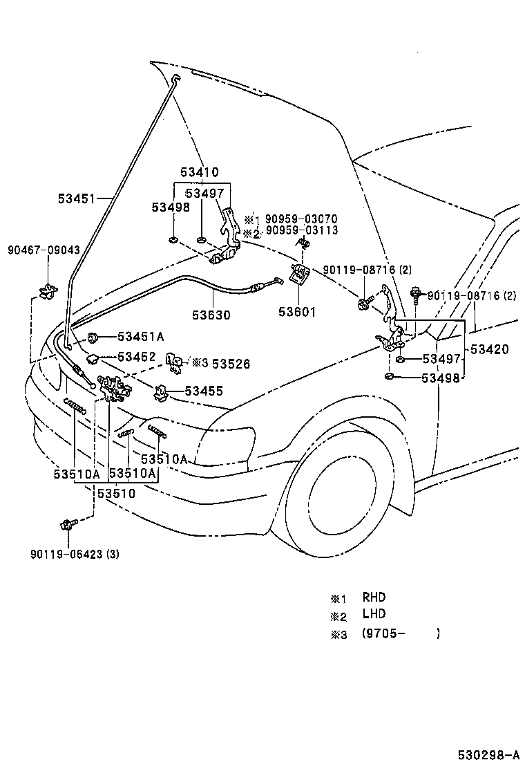  COROLLA |  HOOD LOCK HINGE